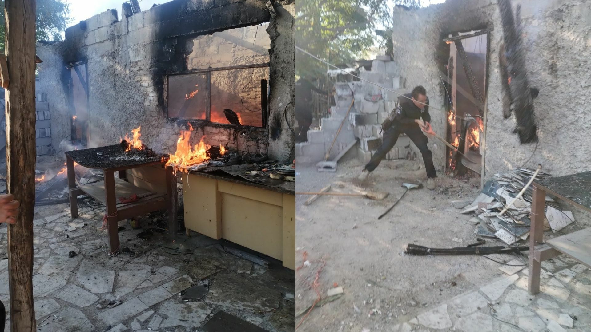 Cuarto se consume por el fuego tras haber dejado la estufa prendida en Gómez Palacio