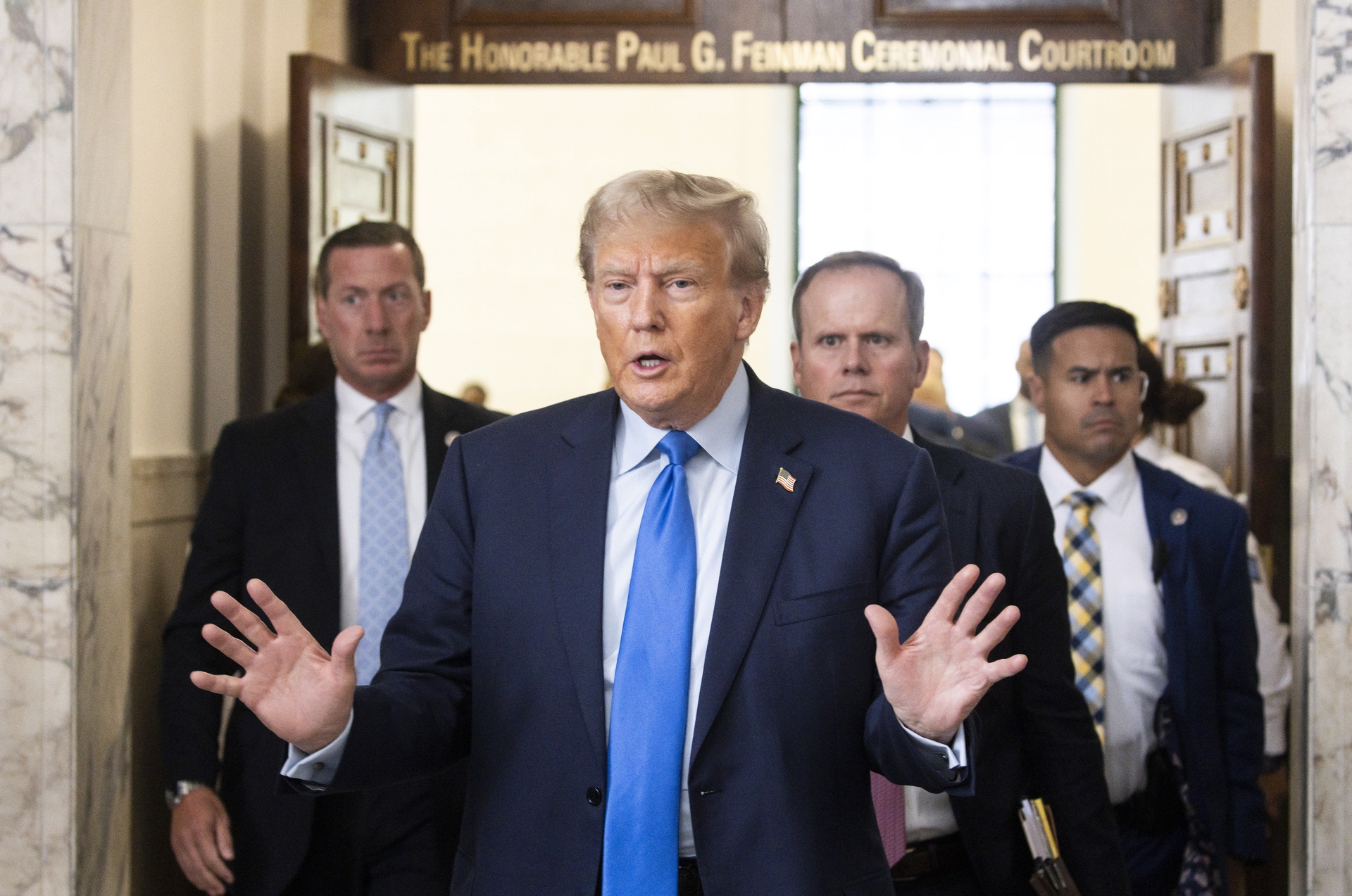En Florida se enfrenta a la Justicia por haberse llevado a su mansión en Mar-a-Lago papeles clasificados cuando dejó la Casa Blanca en enero de 2021. (JUSTIN LANE / POOL)
