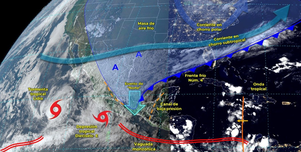 México, en alerta ante posible impacto de dos ciclones en el Pacífico