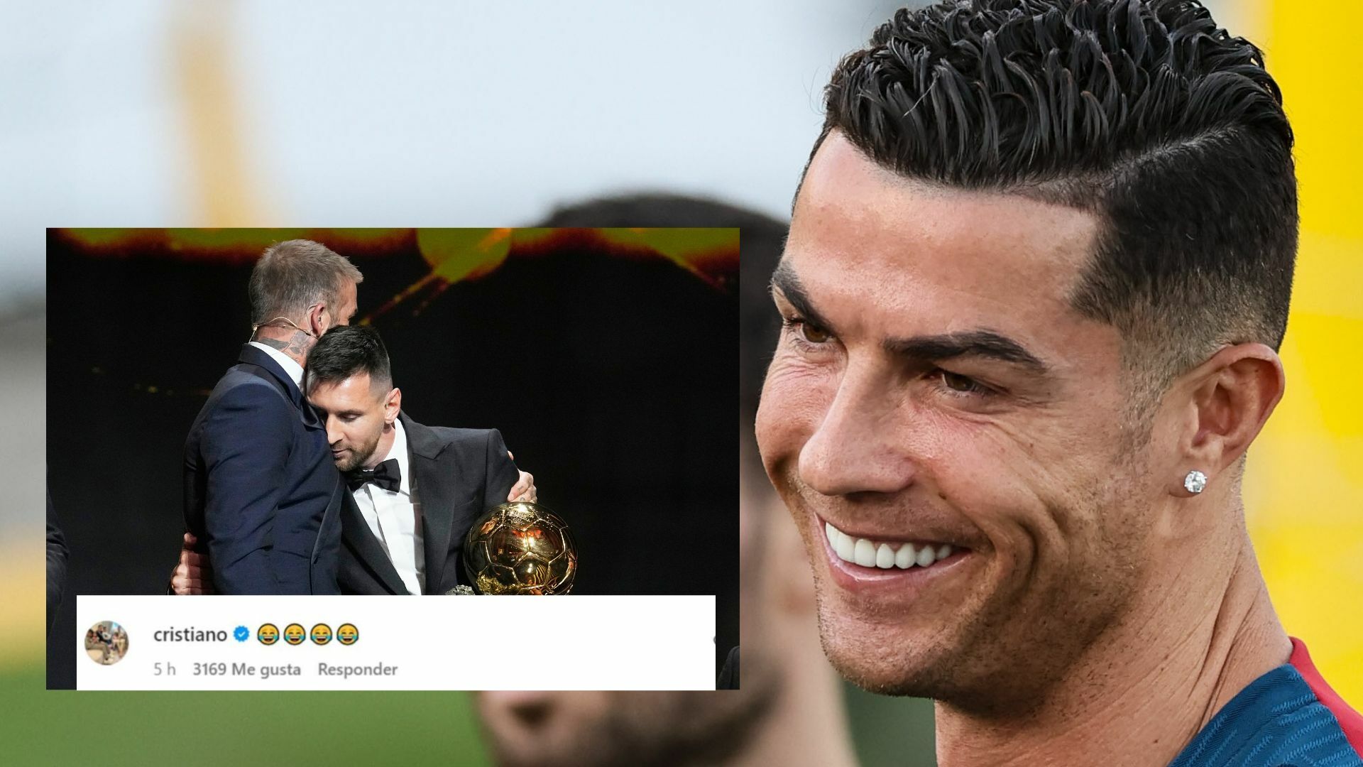 Cristiano se ríe en el análisis de Roncero contra el octavo Balón de Oro de Messi 
