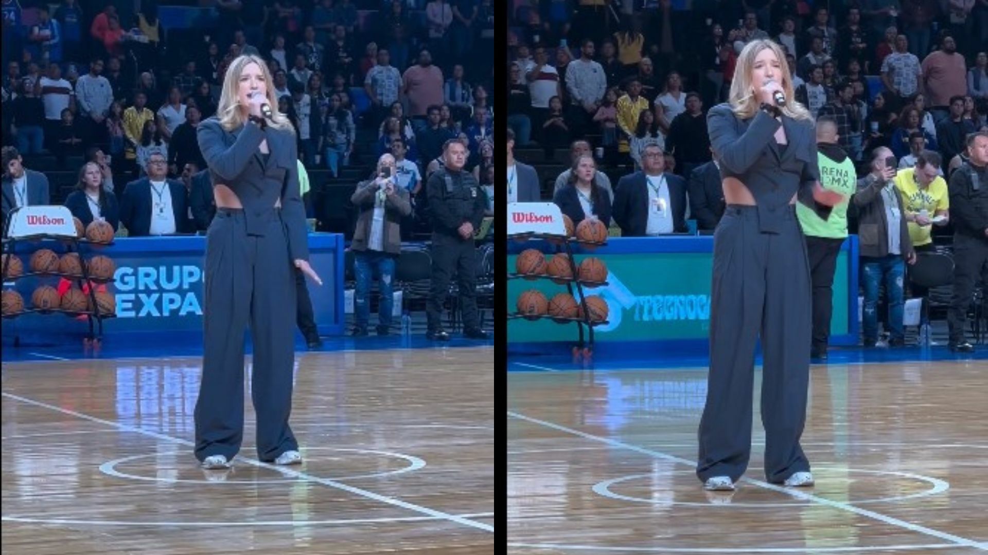 Hija de Andrea Legarreta sorprende con interpretación del Himno Nacional