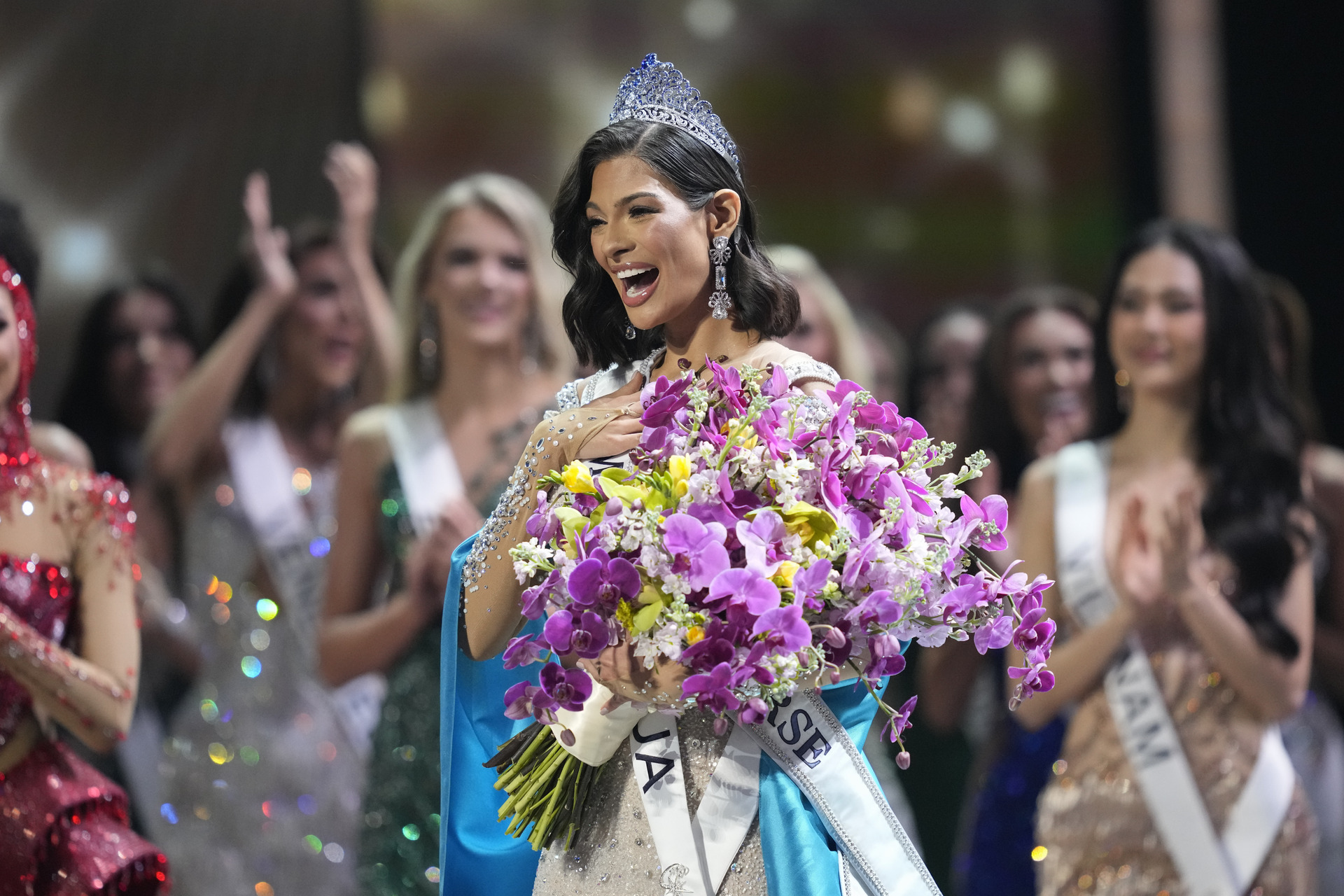 Miss Nicaragua Sheynnis Palacios ganó el sábado por la noche la 72ª edición de Miss Universo, celebrada en El Salvador, convirtiéndose en la primera delegada nicaragüense en alzarse con la corona. AP 