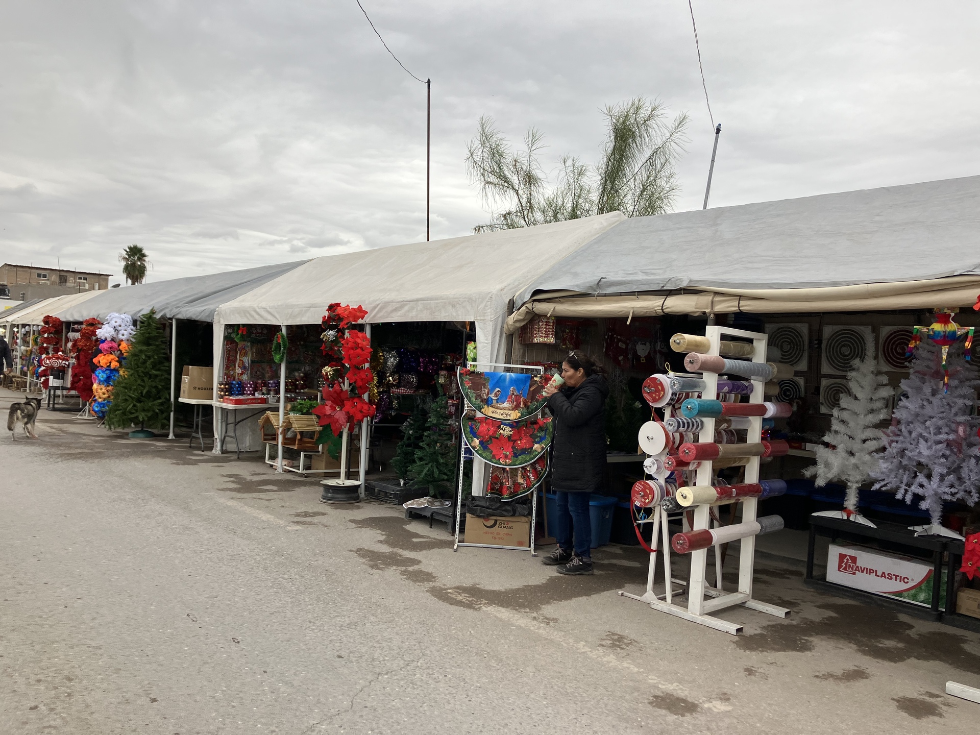 Los comerciantes permanecen en sus puestos hasta el 25 de diciembre. (MARÍA DE JESÚS VÁZQUEZ)