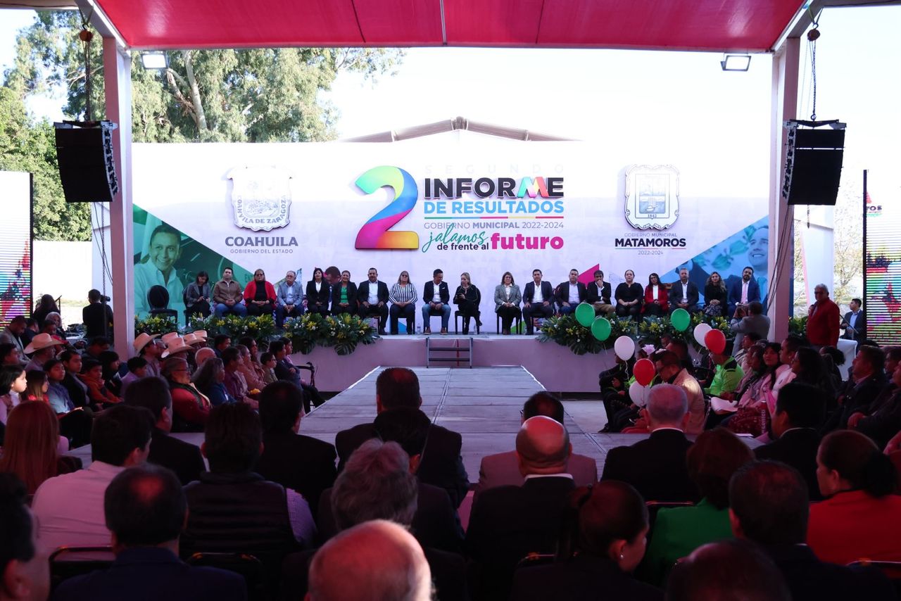 El informe del alcalde Matamoros, Miguel Ángel Ramírez López se realizó ayer en el ejido Coyote.