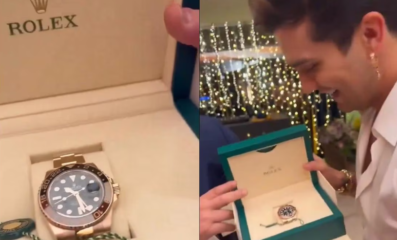 Cristiano Ronaldo le regala costoso reloj al cantante brasileño, Luan Santana
