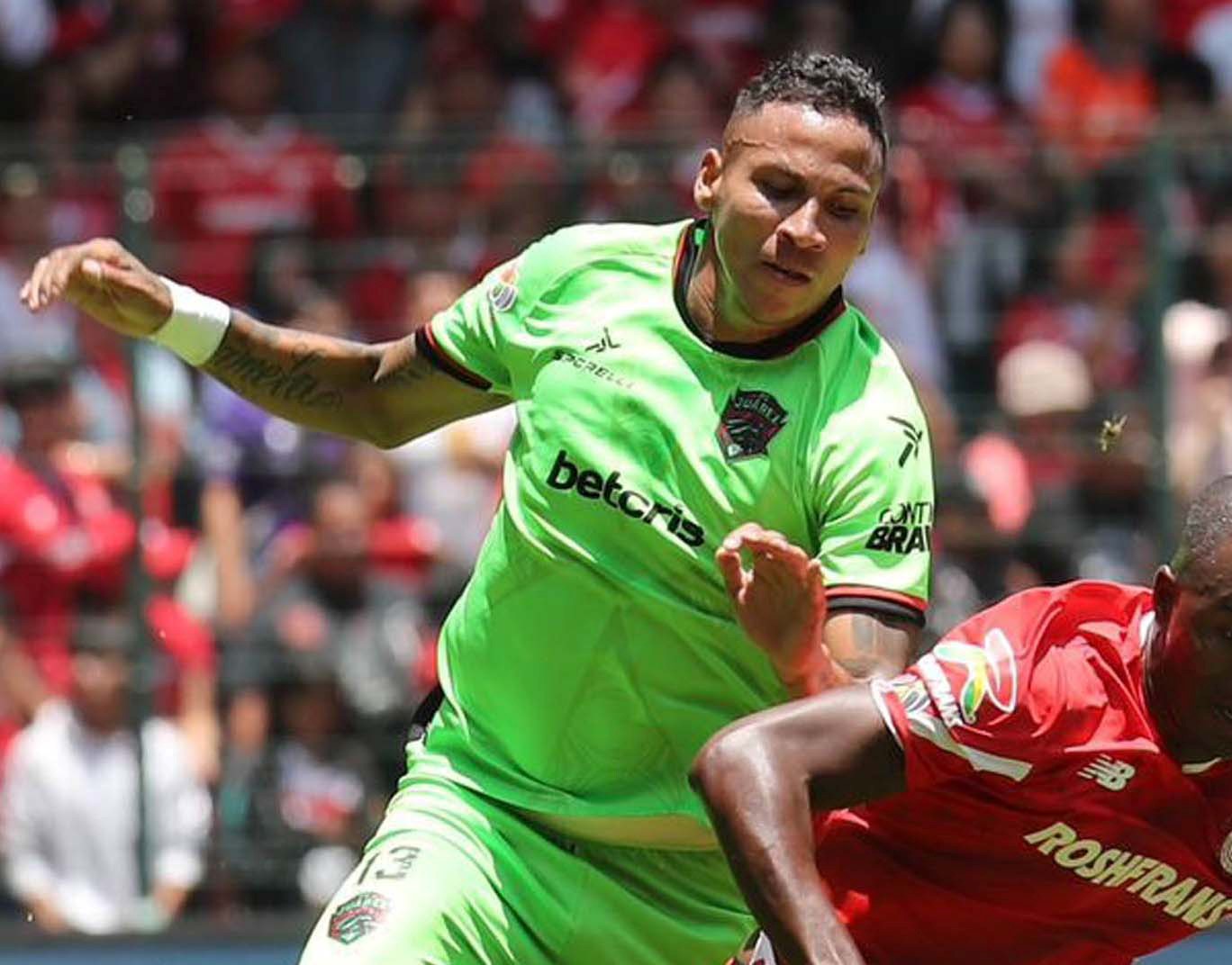 Diego Chávez durante un partido de Fc Juárez contra Toluca. 