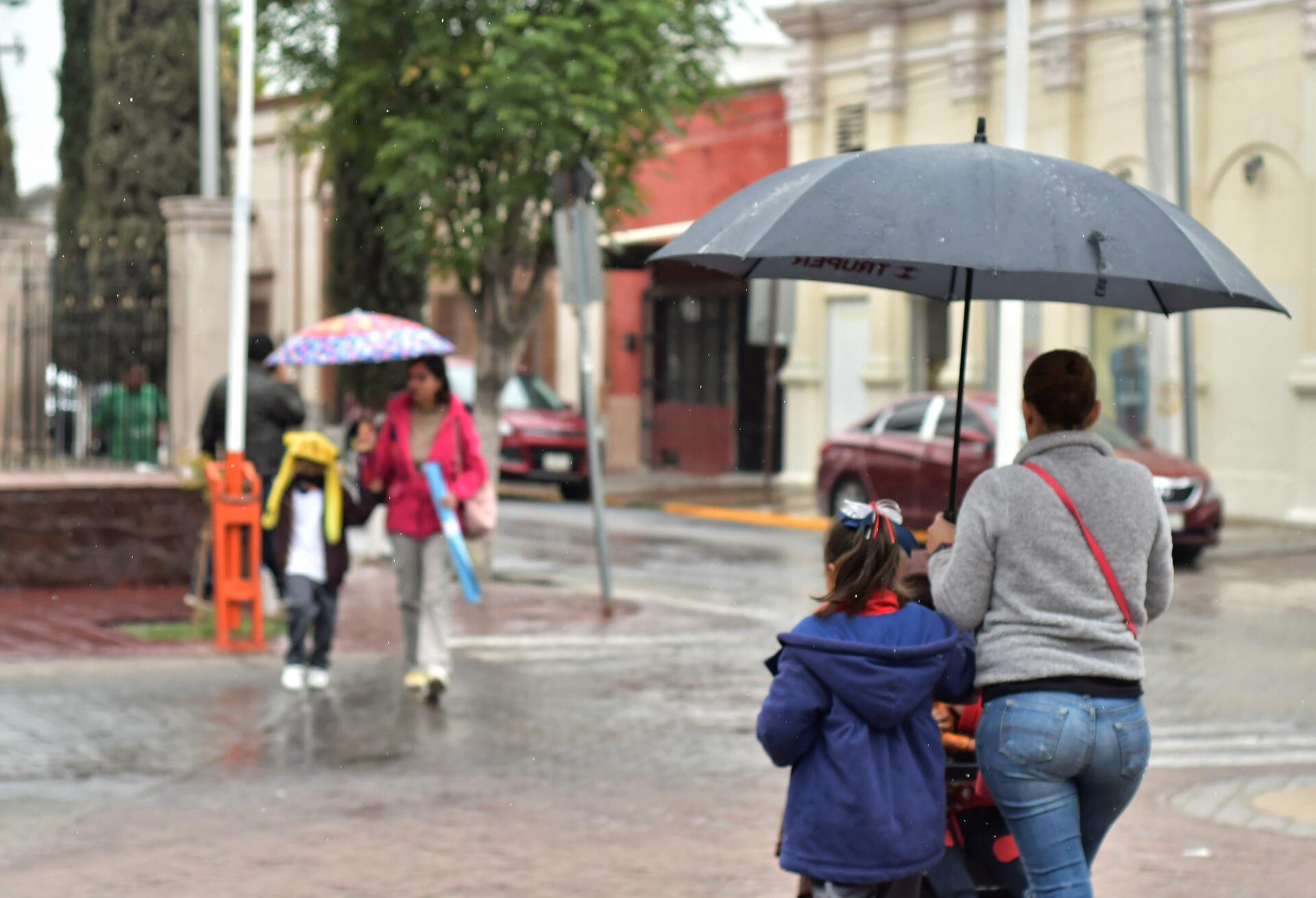 Vista de peatones luego de las lluvias en Lerdo. (DIANA GONZÁLEZ)
