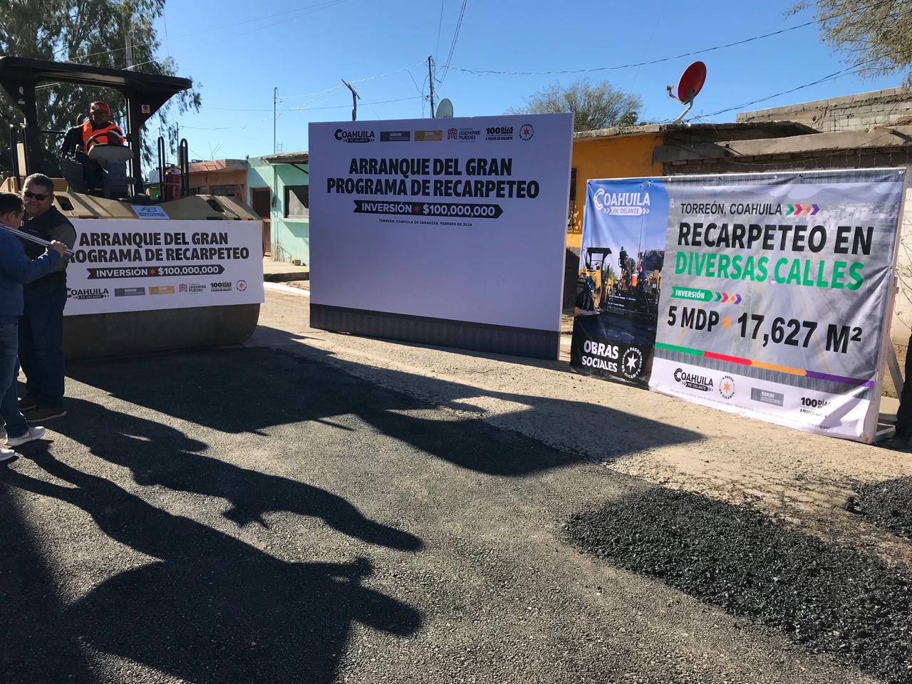 Arrancan obras de pavimentación para más de 20 colonias en Torreón