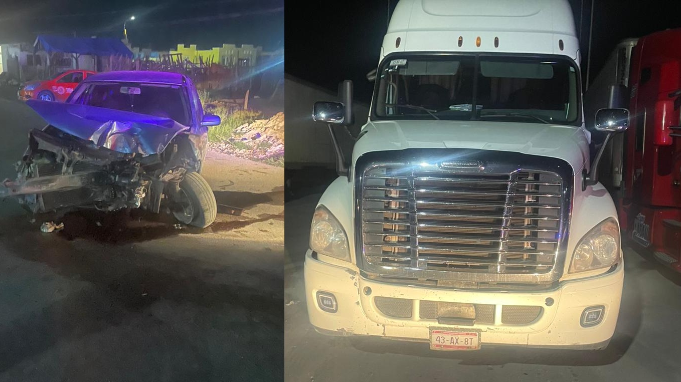 Accidente de automóvil y tráiler en Gómez Palacio (EL SIGLO DE TORREÓN)