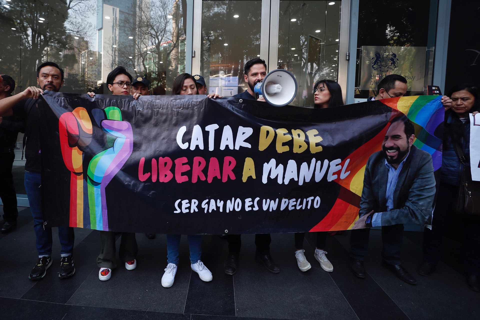 Protesta en apoyo a Manuel Guerrero. (ARCHIVO)