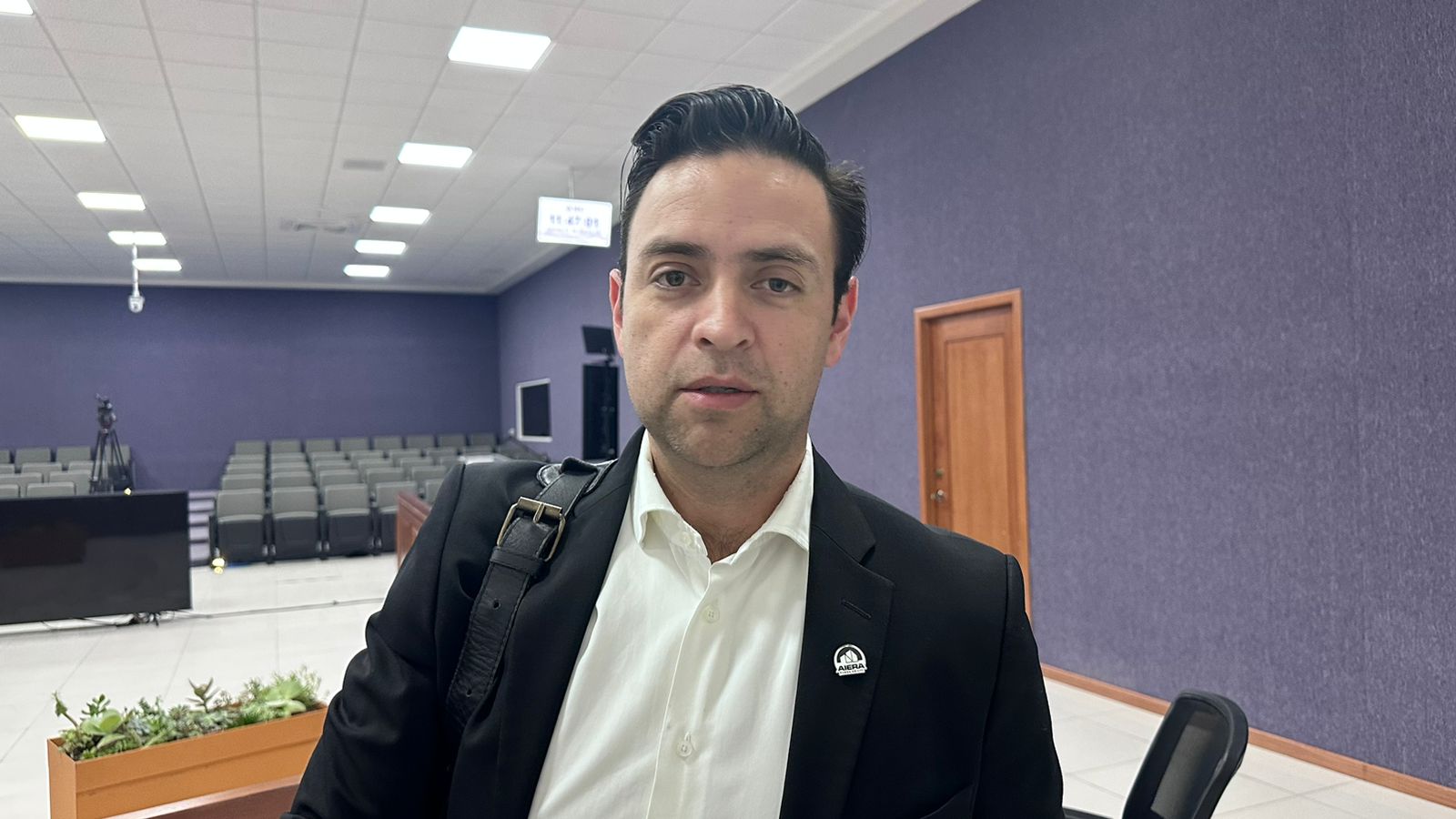 Sergio Alain Aguilar Guerra, presidente de la Asociación de Industriales de Ramos Arizpe. (PENÉLOPE CUETO)