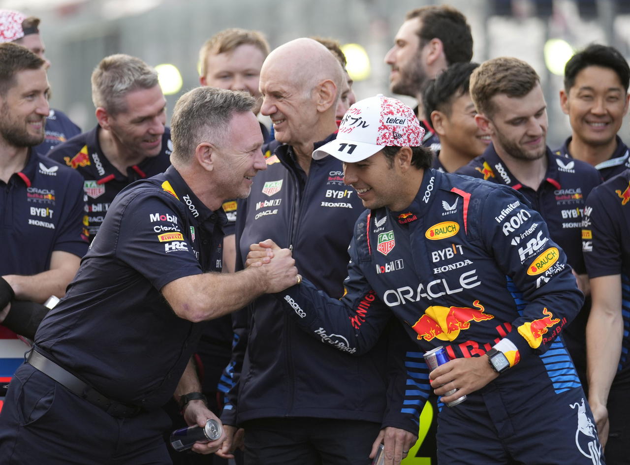 Pérez (Red Bull), segundo en el Mundial de Fórmula Uno, que acabó segundo el Gran Premio de Japón, el cuarto del año. (EFE)