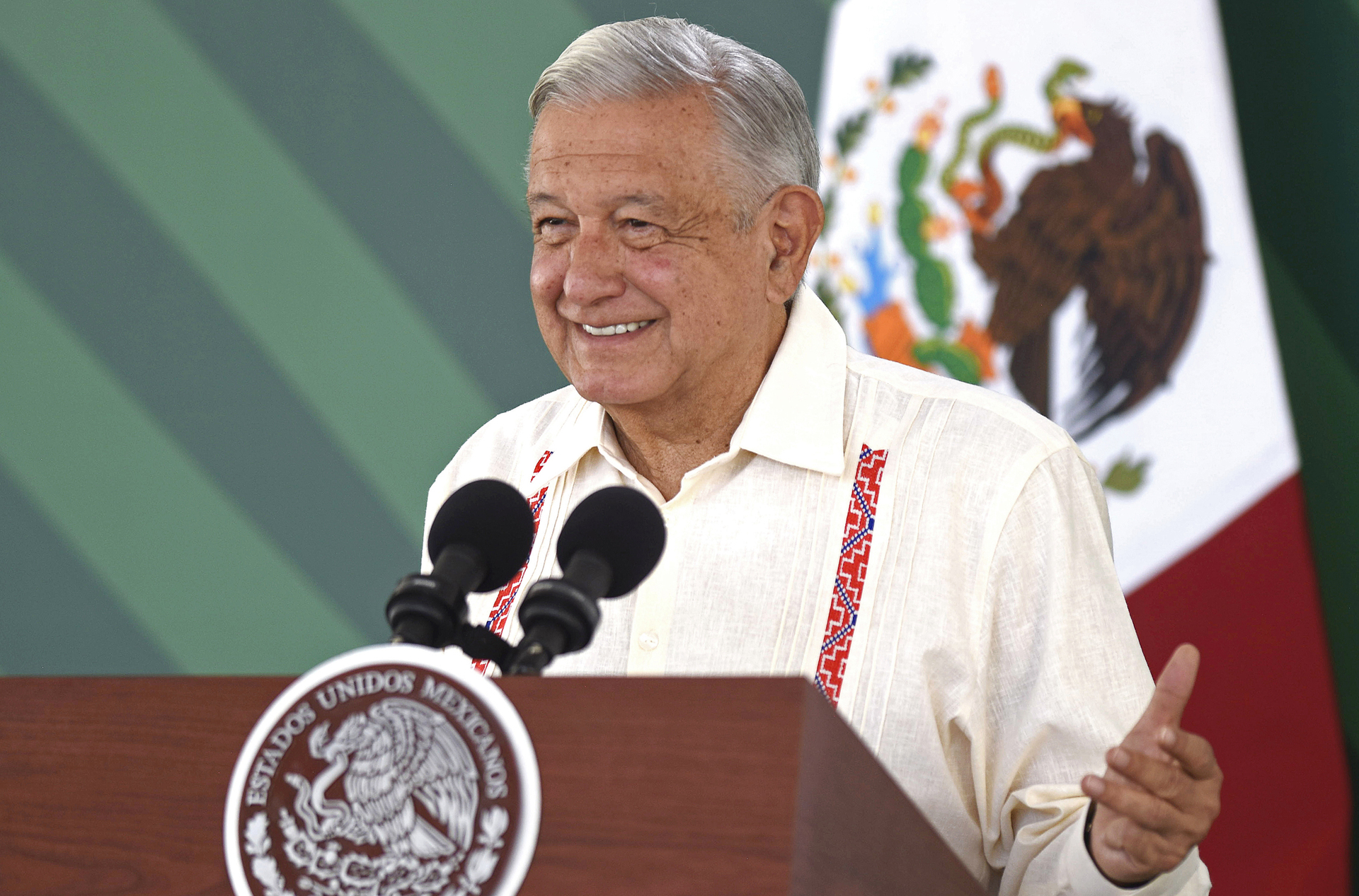 López Obrador en Veracruz. 