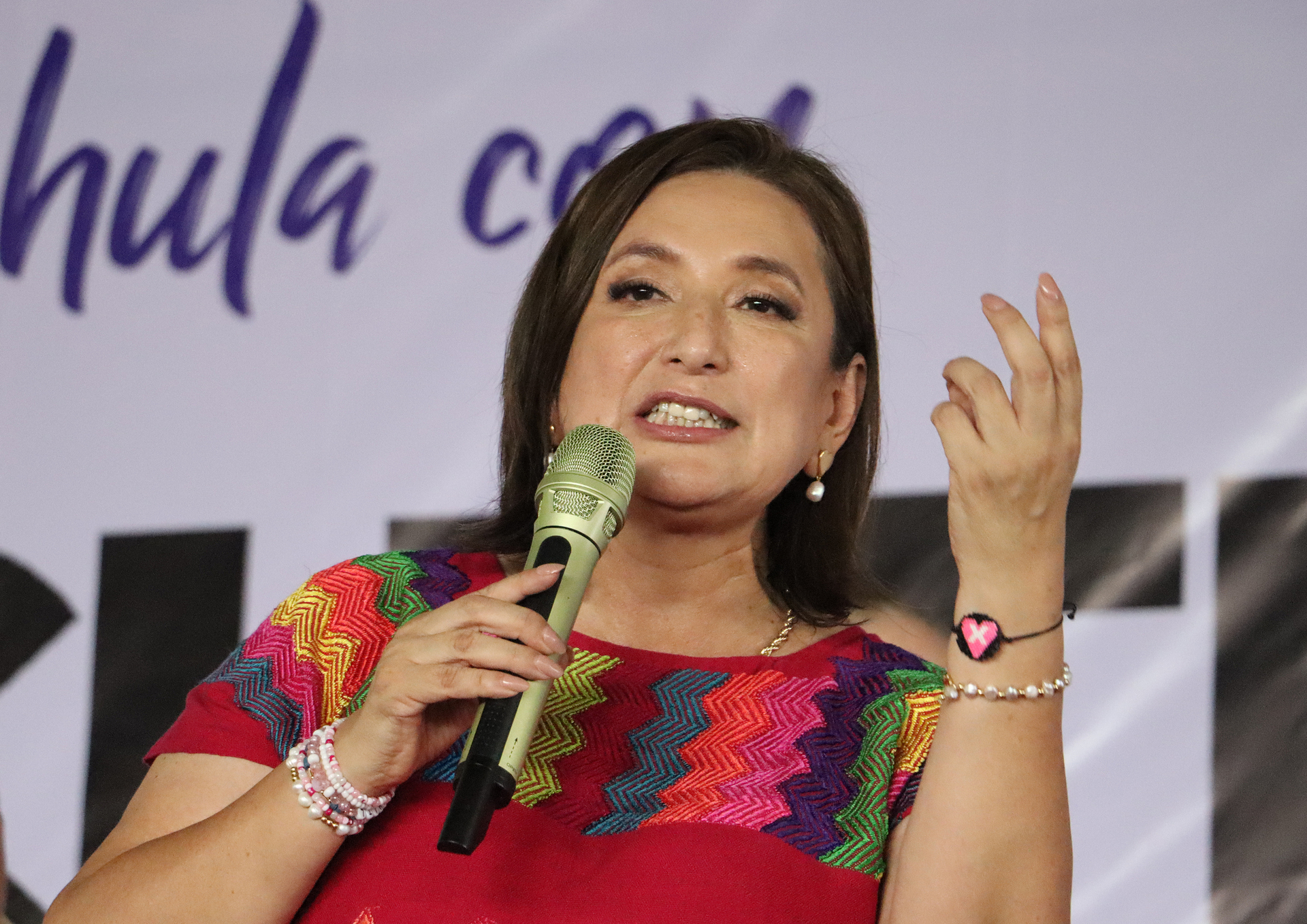 La candidata presidencial de la alianza PAN, PRI y PRD, Xóchitl Gálvez Ruiz. (EFE)