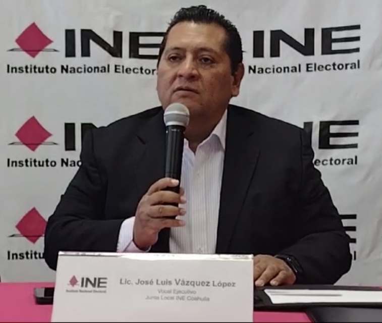 El Vocal Ejecutivo de la Junta Local del INE Coahuila, José Luis Vázquez López. (ISABEL AMPUDIA)