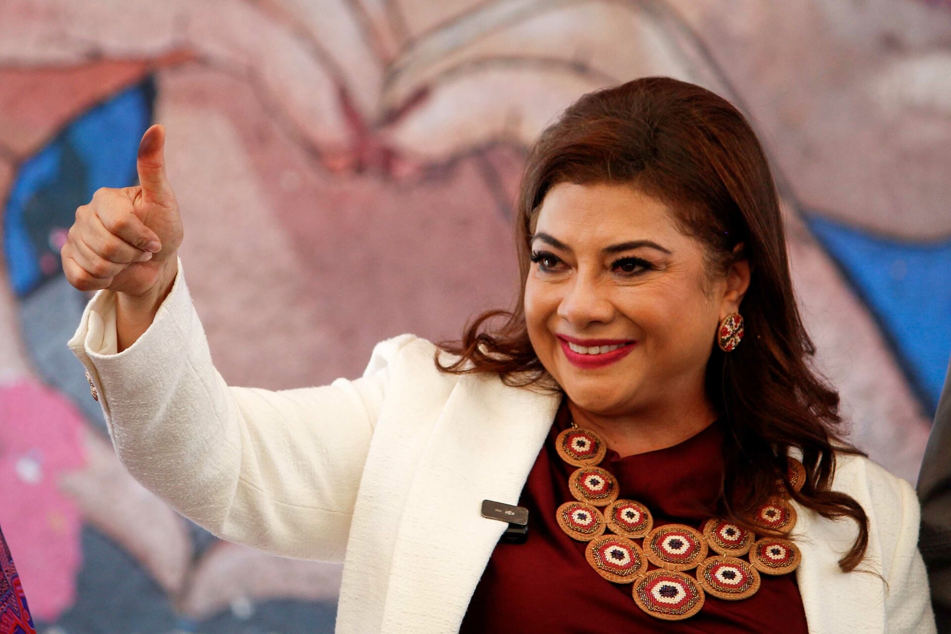 Aspectos de la emisión del voto por parte de Clara Brugada, candidata de Morena a la Jefatura de la Ciudad de México. Domingo 2 de junio de 2024. Foto: Agencia EL UNIVERSAL/Luis Camacho/RDB.