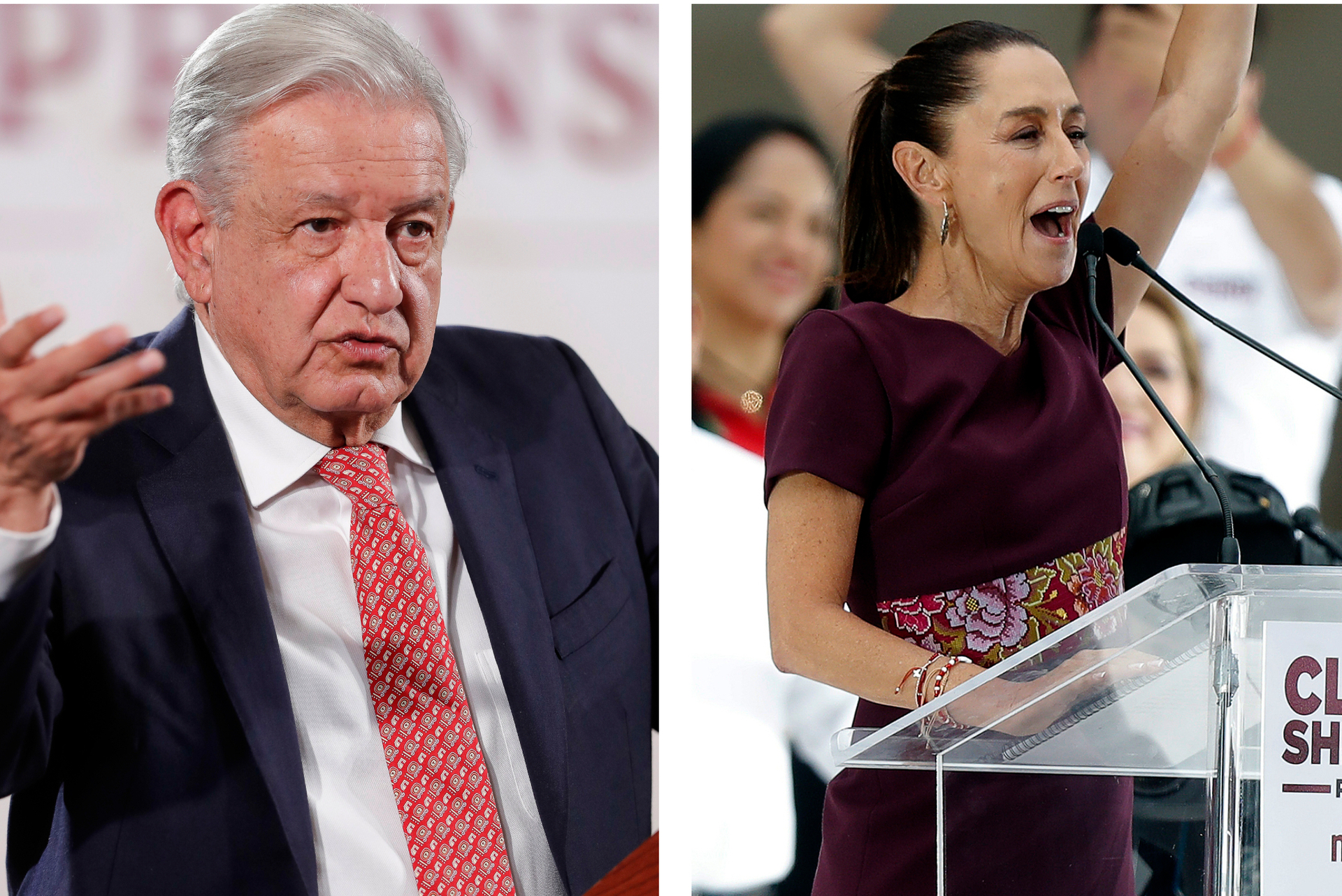 El presidente López Obrador y la presidenta electa Claudia Sheinbaum. (ARCHIVO)