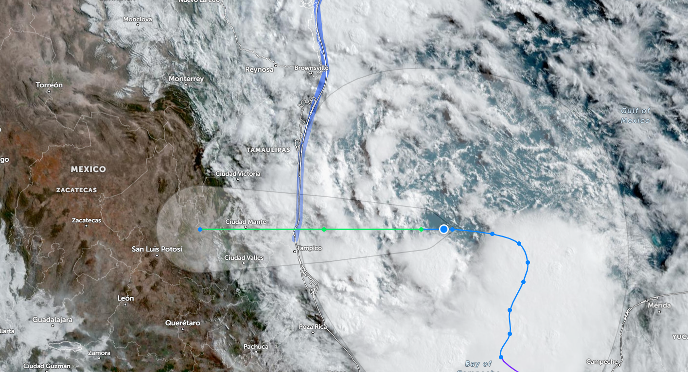 Tormenta Tropical Alberto avanza hacia la costa del Golfo de México, así se ve en los satélites