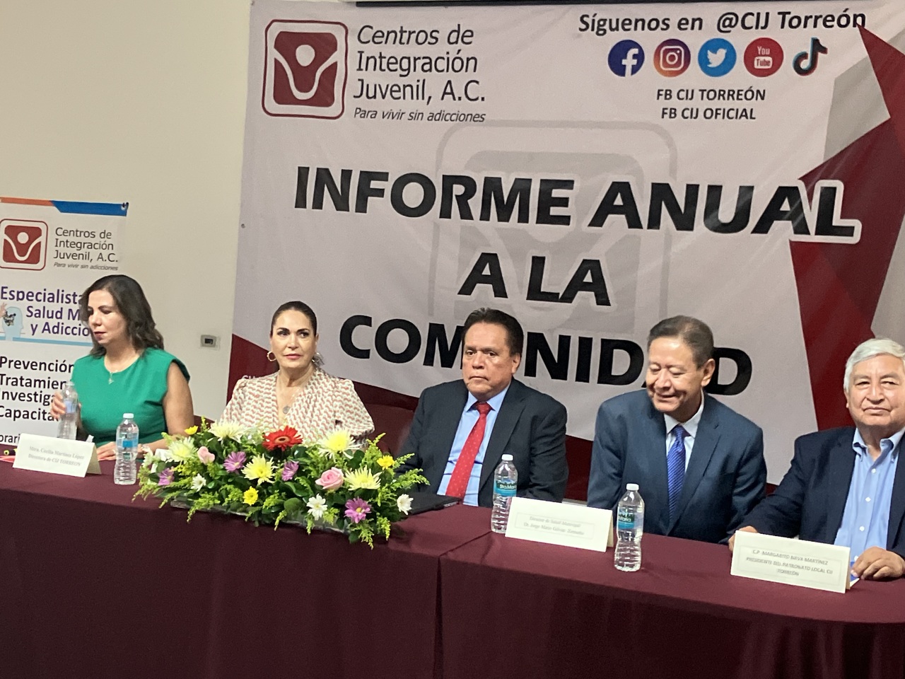 Más de 1,700 personas se atendieron en el CIJ Torreón al cierre del 2023, destacó la directora en su informe de actividades.