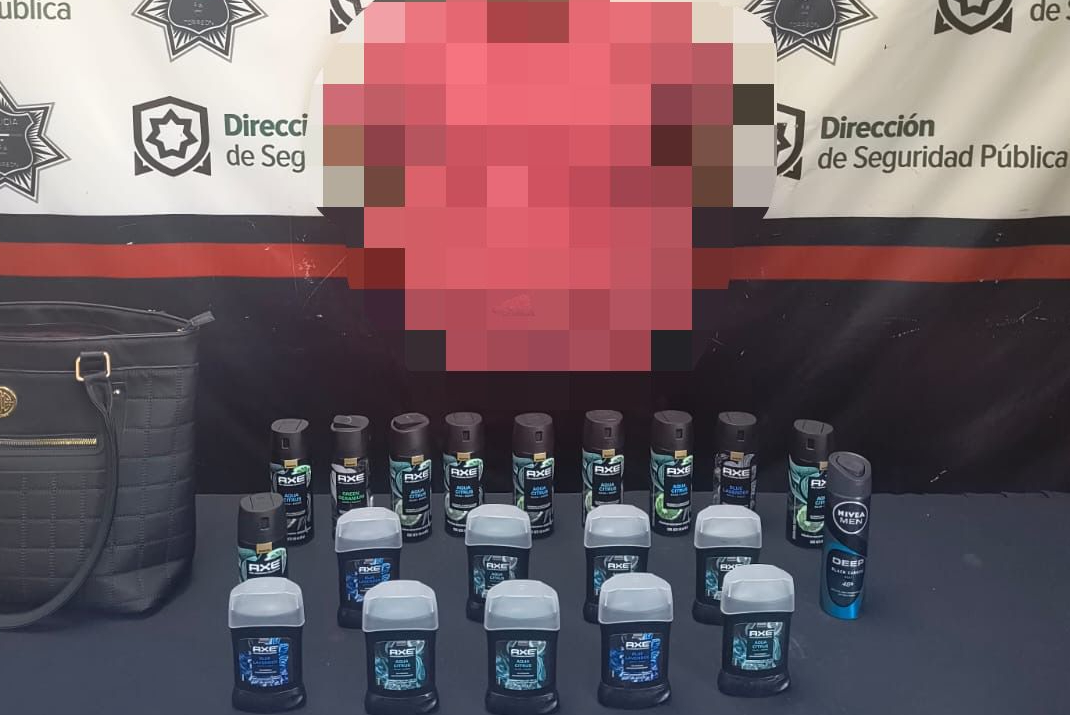 En Torreón, mujer trató de llevarse 20 desodorantes sin pagar