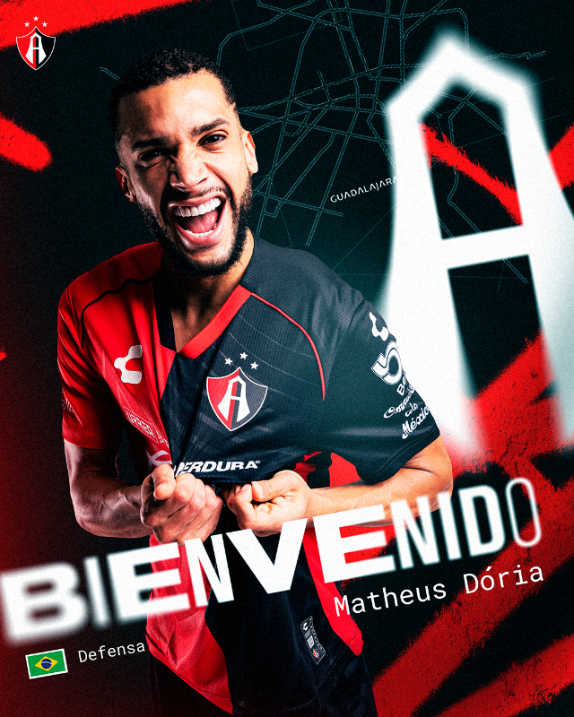 Matheus Dória es oficialmente nuevo jugador del Atlas