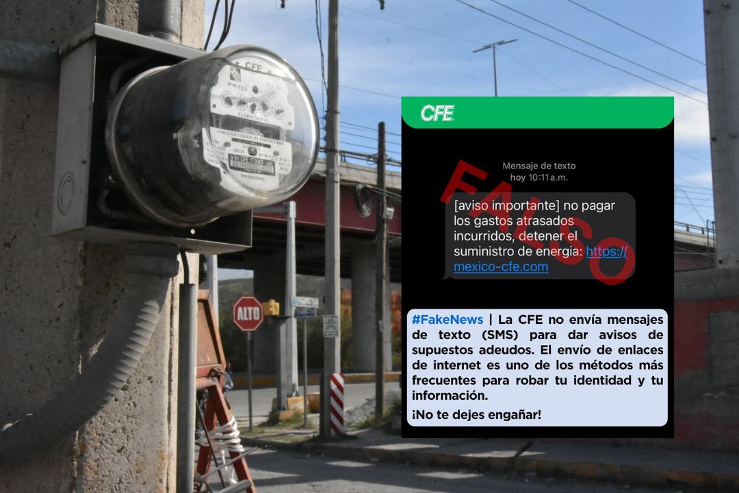 CFE alerta sobre posibles fraudes por mensajes de texto falsos