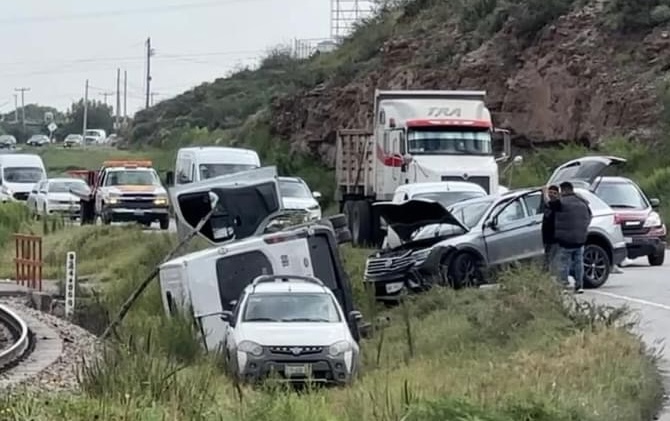 Accidente en la carretera Saltillo-Zacatecas. 