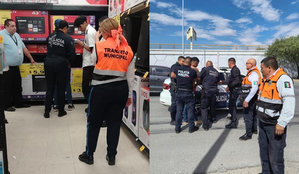 Agentes de Tránsito y Vialidad detienen a dos ladrones en Torreón