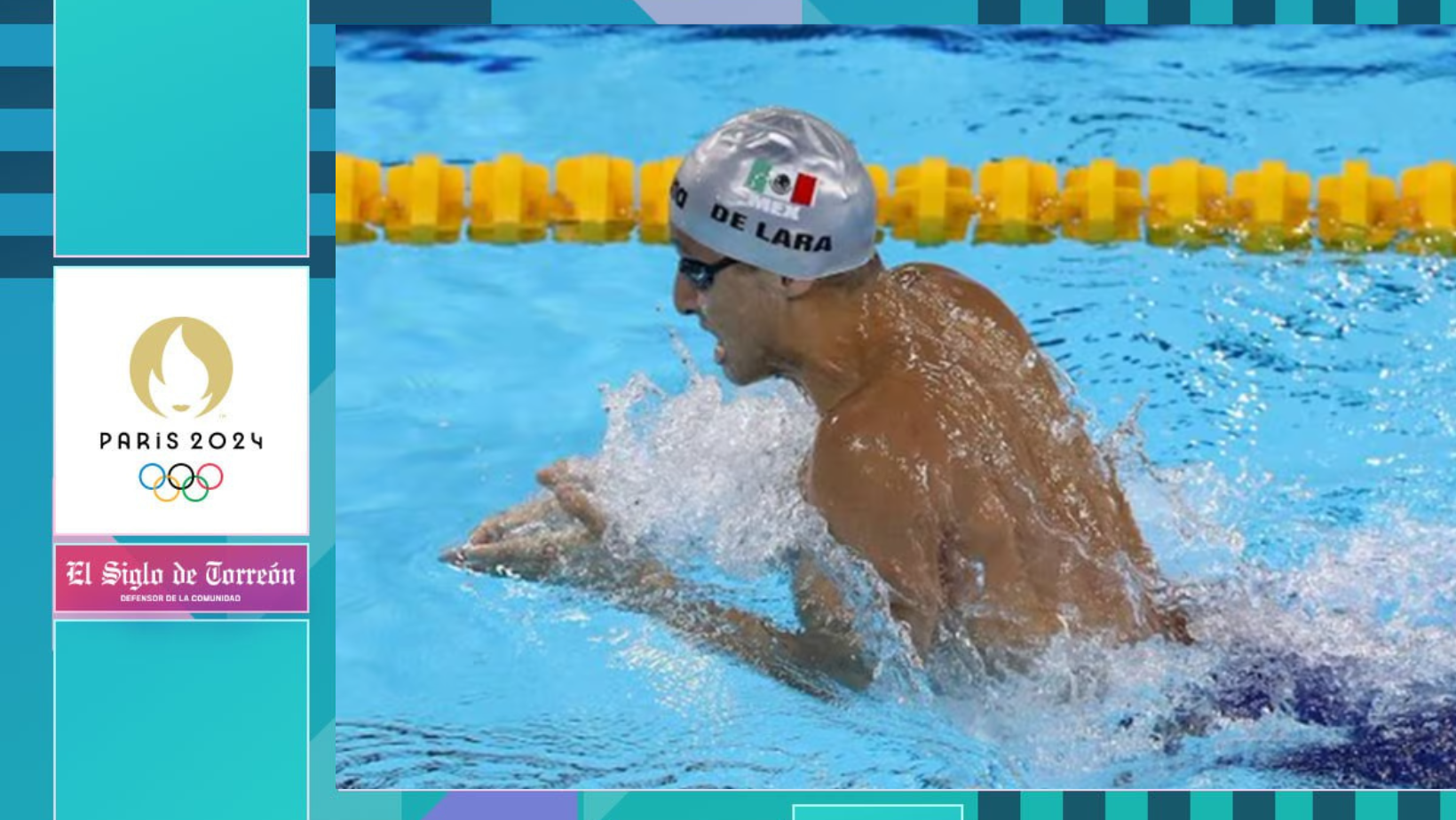 Lagunero Miguel de Lara queda en último lugar en la competencia de nado
