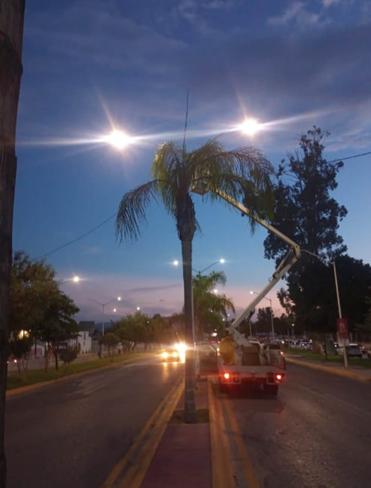 Se instalaron luminarias tipo LED de 100 watts.