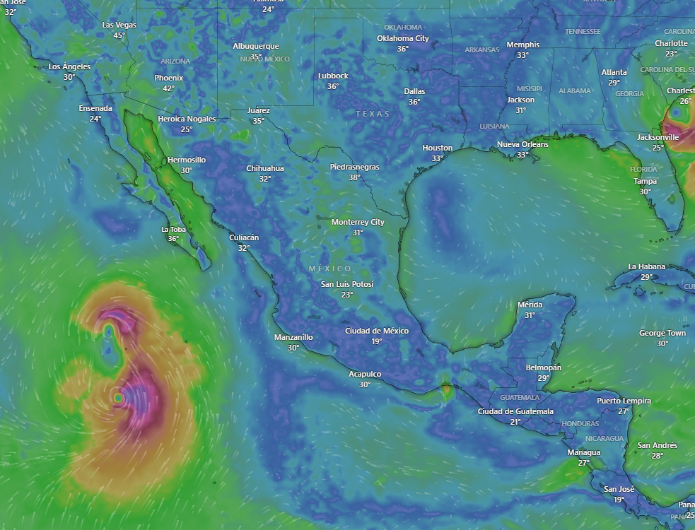 Cuatro ciclones rodean a México, causarían Efecto Fujiwhara ¿Qué es y cómo afectará al clima?