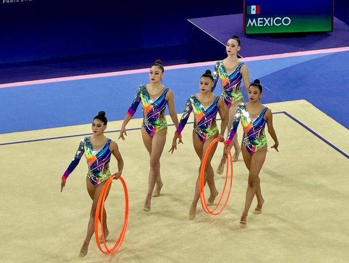 Equipo mexicano de Gimnasia Rítmica hace espectacular debut en París 2024