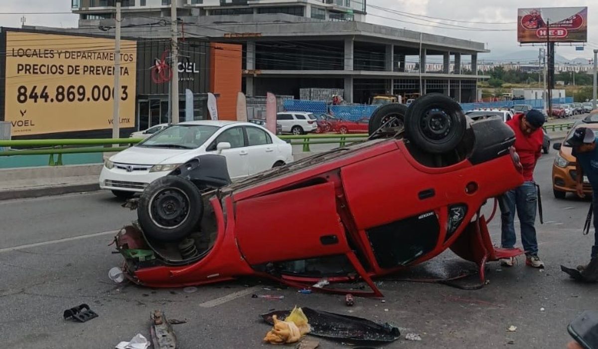 Volcadura tras quedarse dormido al volante