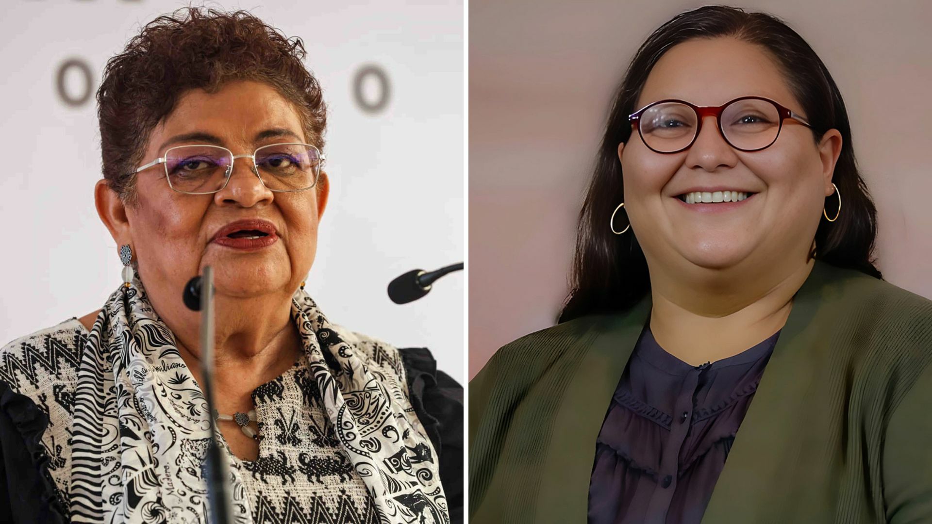 Las Senadoras de Morena, Citlalli Hernández Mora y Ernestina Godoy. (ARCHIVO)