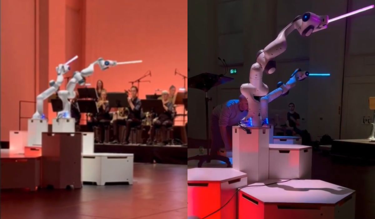 Un robot con tres brazos dirige una orquesta de Alemania | VIDEO