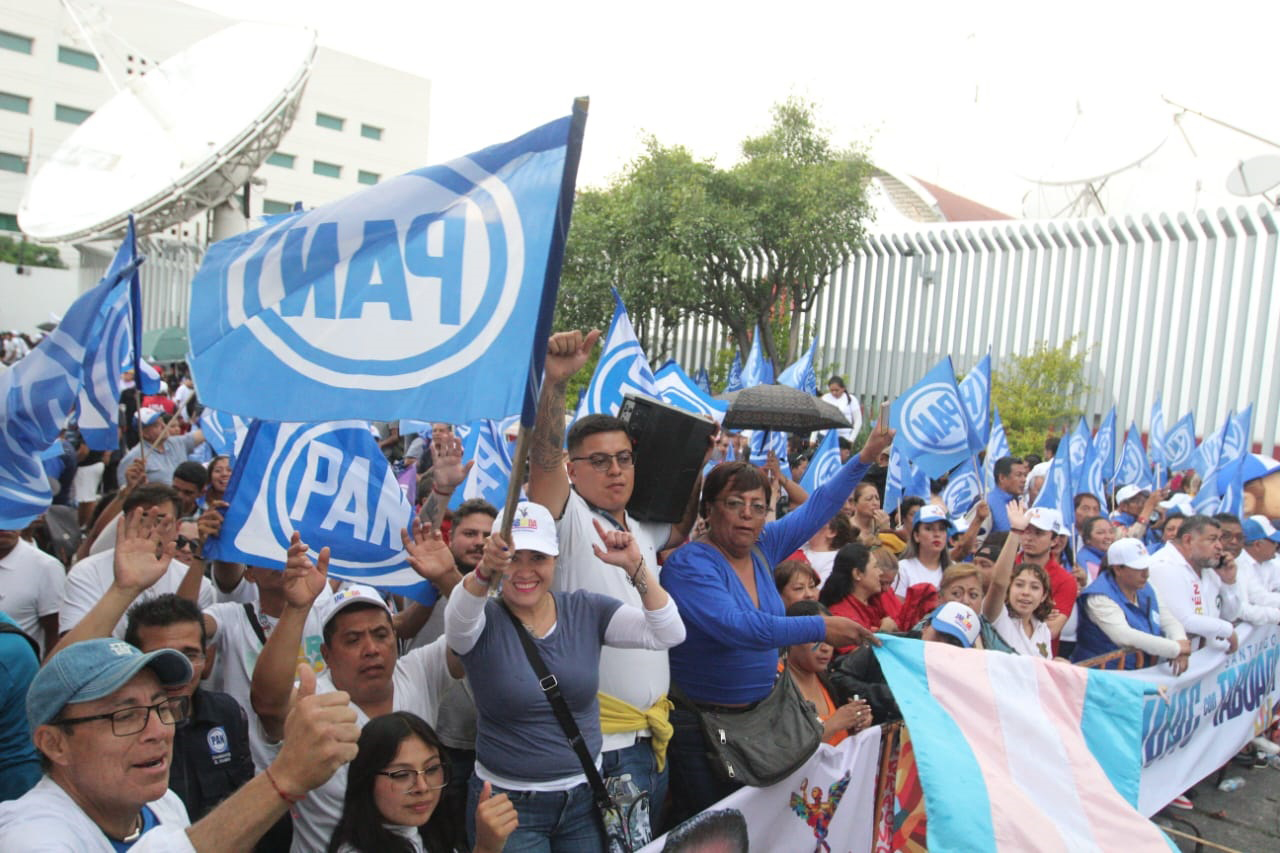 Simpatizantes del Partido Acción Nacional. (ARCHIVO)