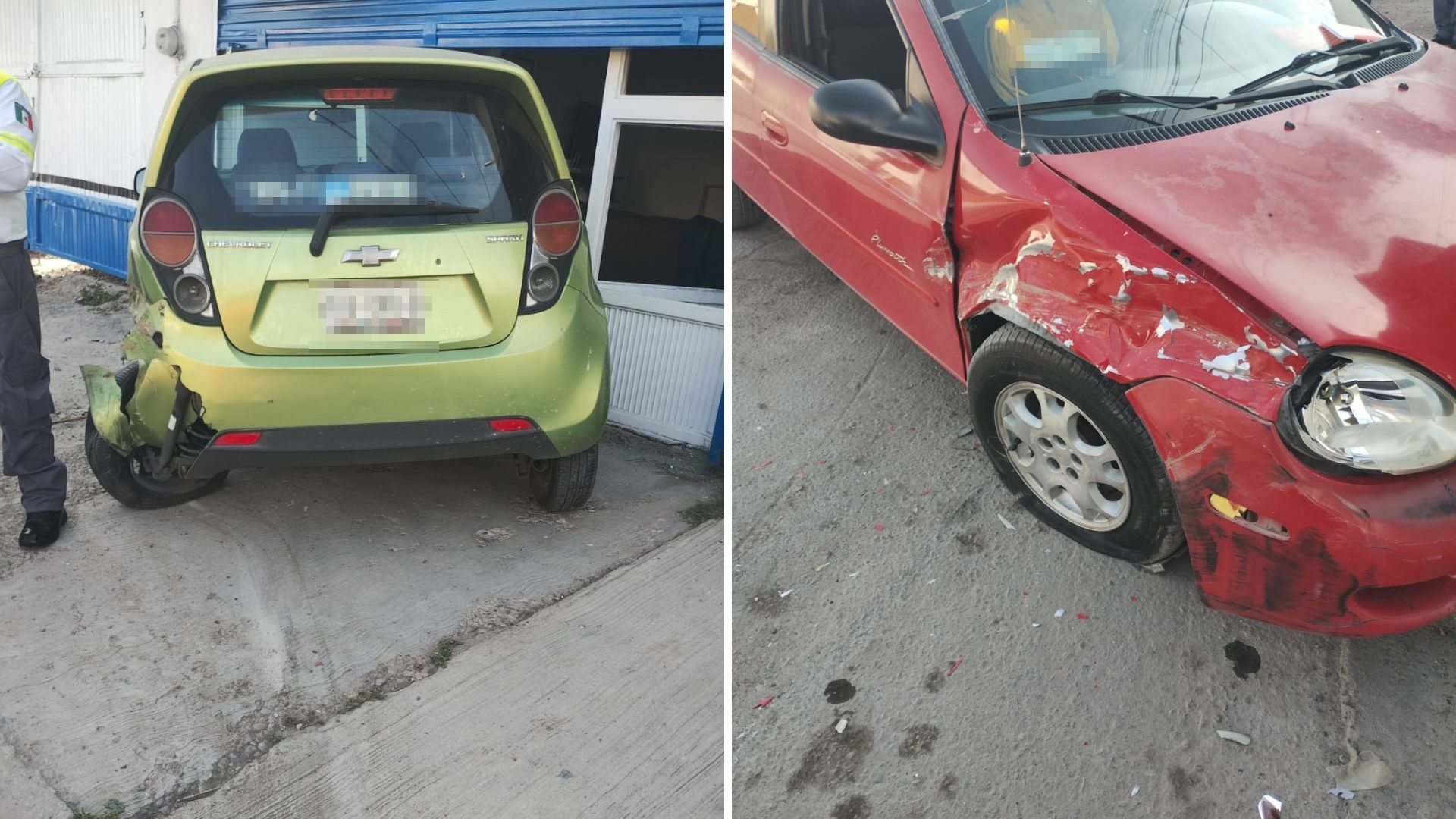 Dodge Neón, color rojo, modelo 2000, con placas de circulación del estado de Durango. (EL SIGLO DE TORREÓN)