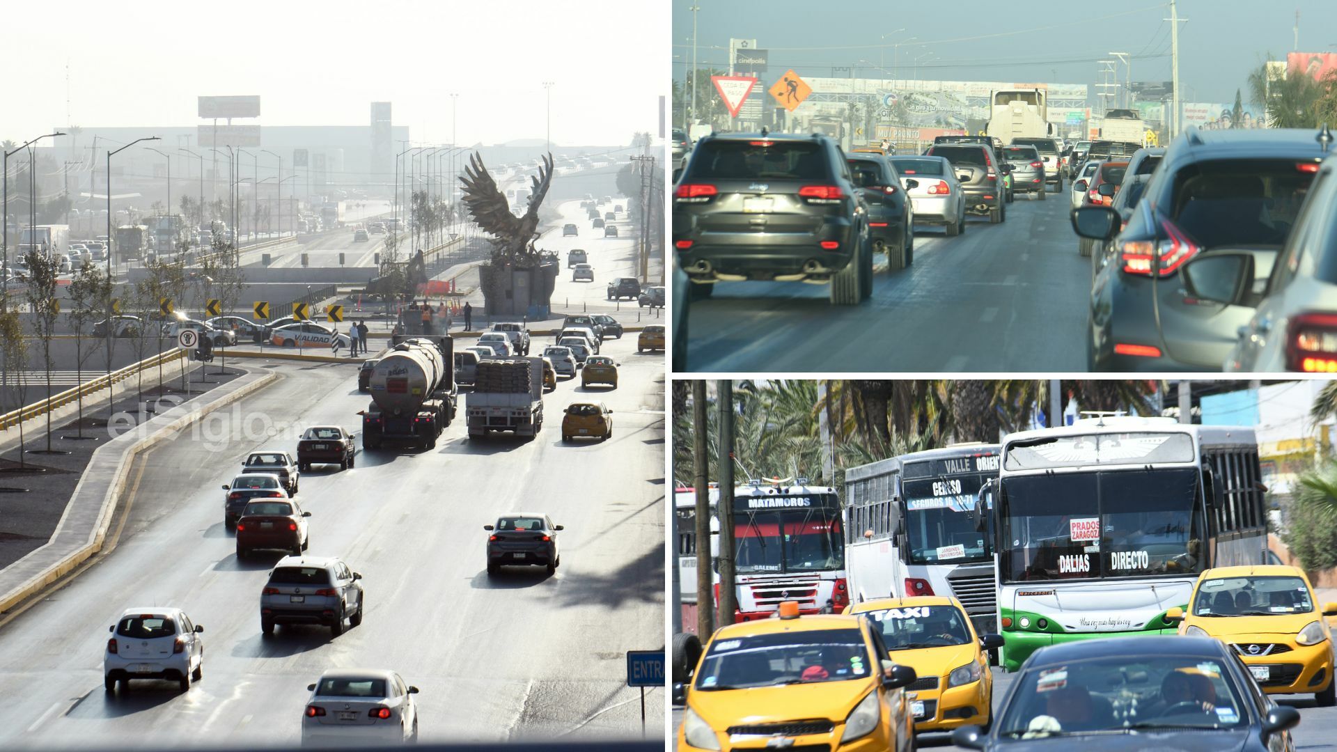 Giro Independencia, una de las obras destinadas a mejorar la circulación de los automovilistas. (FERNANDO COMPEÁN/EL SIGLO DE TORREÓN)