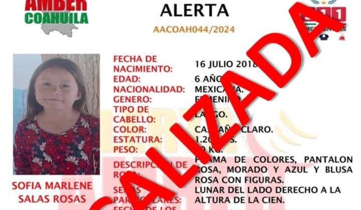 DSPM Torreón, localiza a niña de 6 años reportada como desaparecida