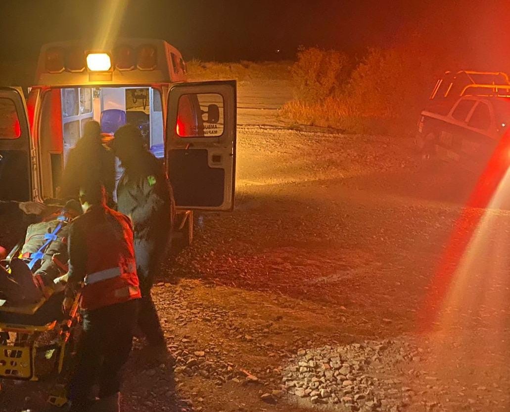 Accidente con el tren a la altura del kilómetro 65 de la carretera a Jiménez. (EL SIGLO DE TORREÓN)