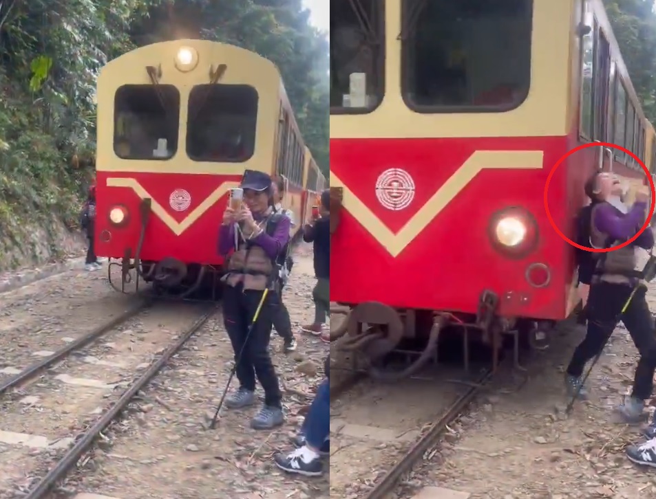 Mujer golpeada y arrollada por el tren al tomarse una selfie en Taiwán (CAPTURA)