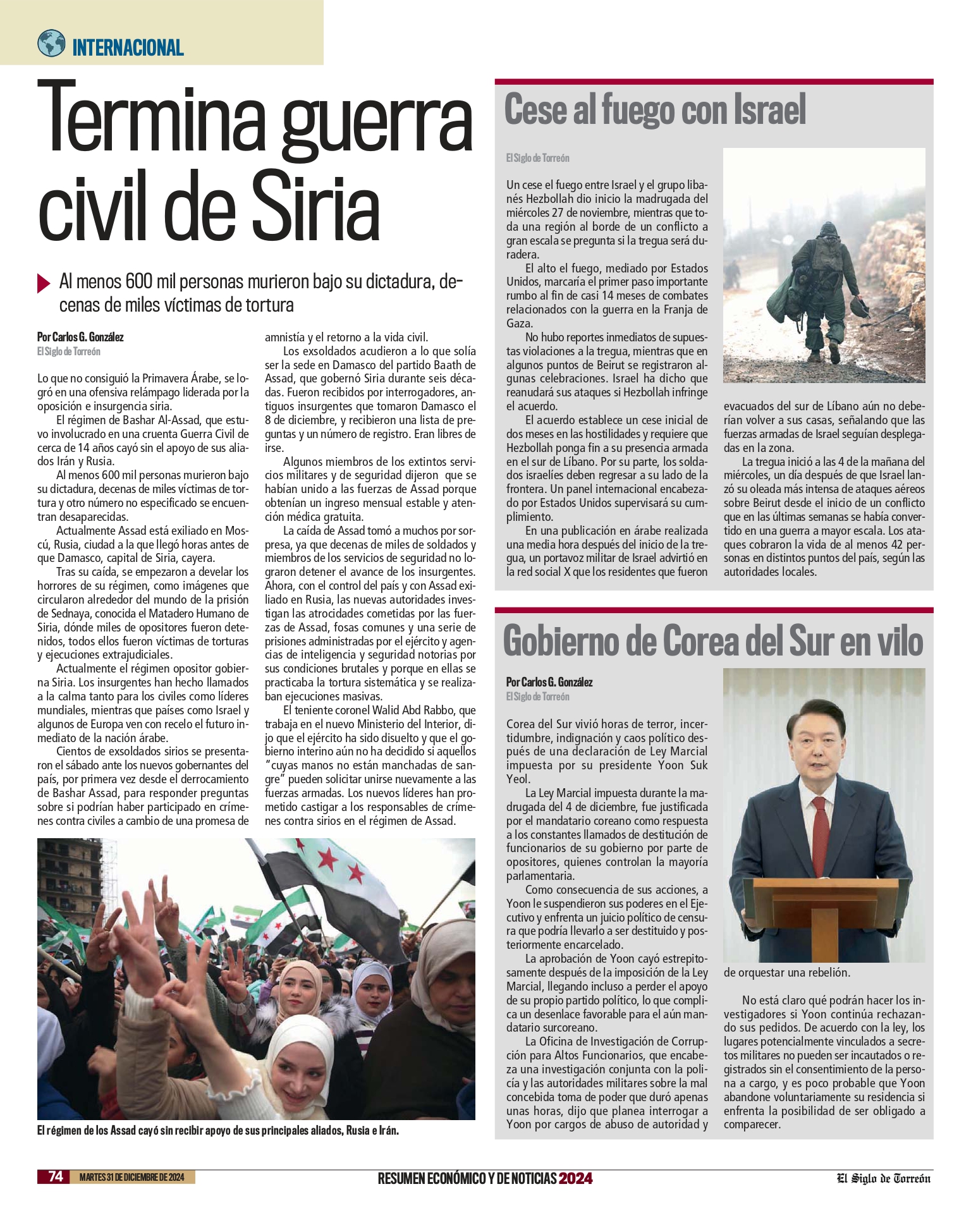 Termina guerra civil de Siria