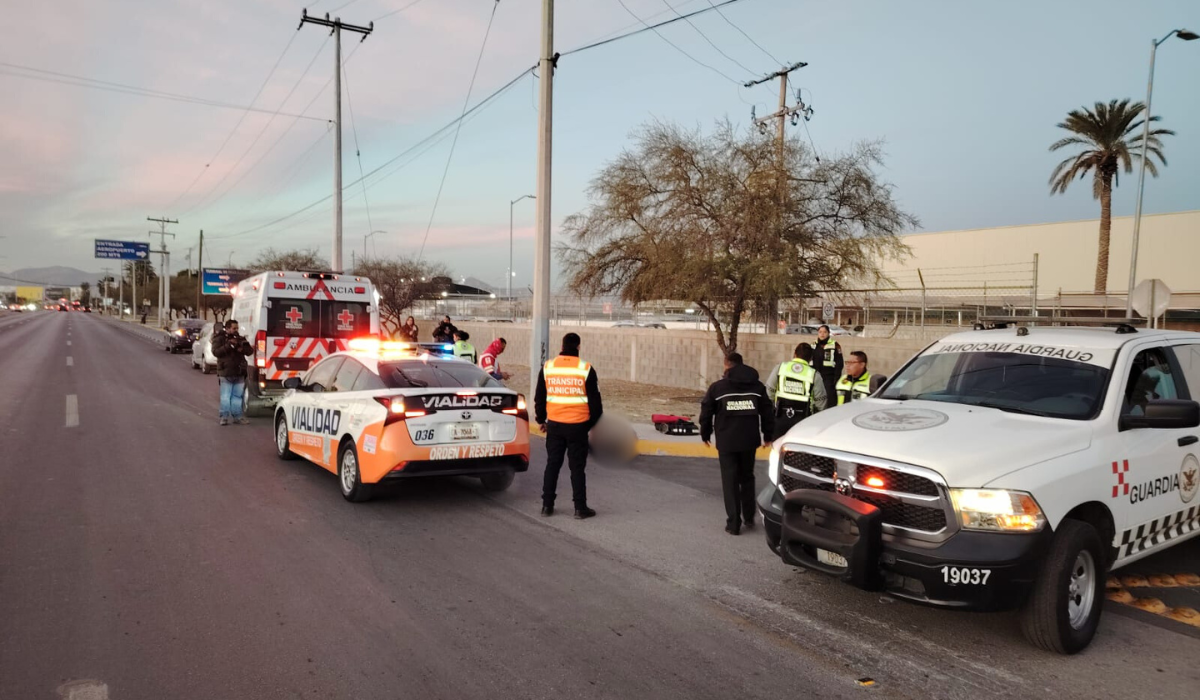 Peatón pierde la vida cuando caminaba cerca del Aeropuerto de Torreón