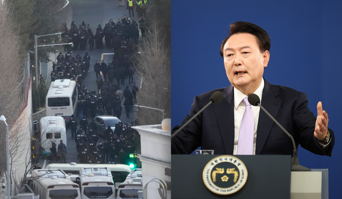 Policía de Corea del Sur detiene al presidente Yoon, quien fue suspendido del cargo