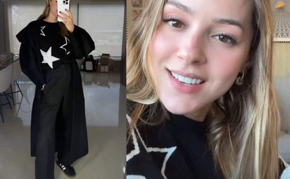 Mariana Rodríguez tiene el look de oficina ideal para los días fríos