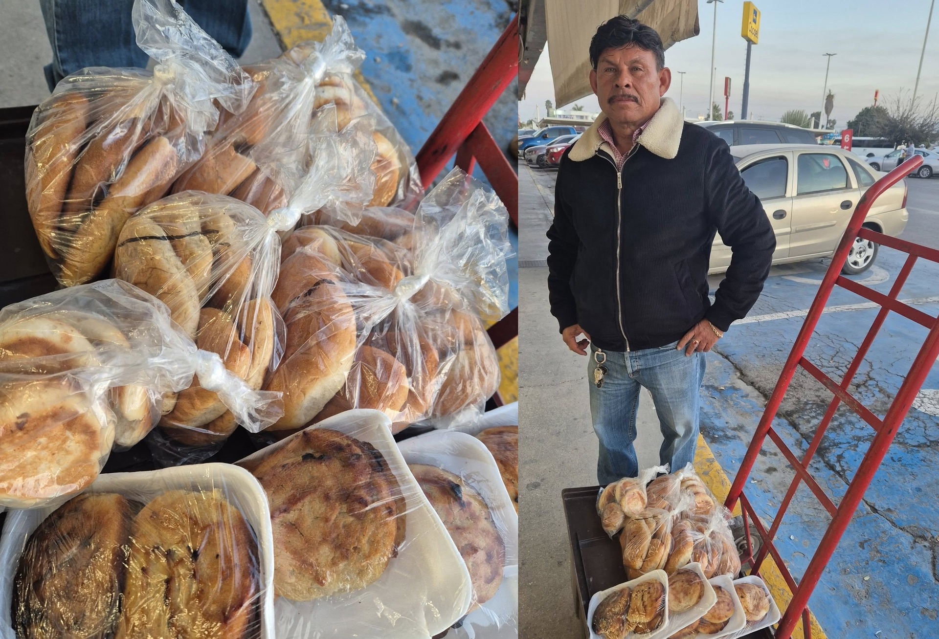 Venta de gorditas y pan de Cuencamé. 