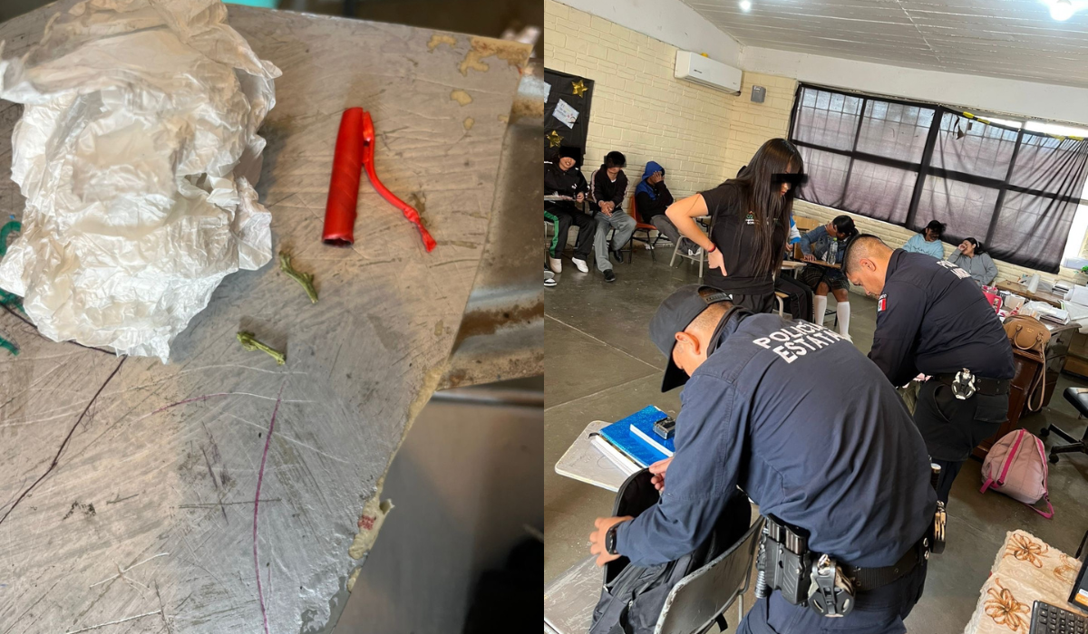 Aseguran residuos de marihuana a estudiantes de Telebachillerato durante operativo mochila