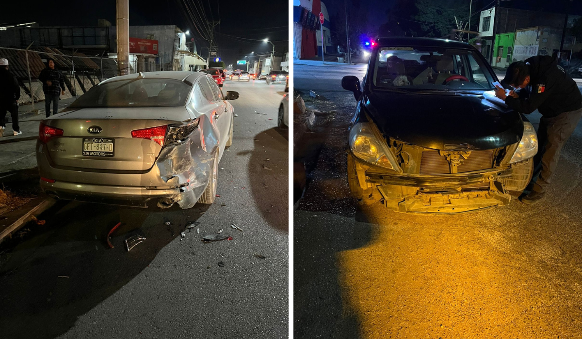 Conductor se da a la fuga tras chocar contra dos autos en Gómez Palacio