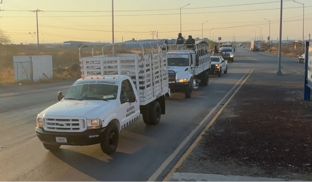 Convoy de la Guardia Nacional se destina a Piedras Negras