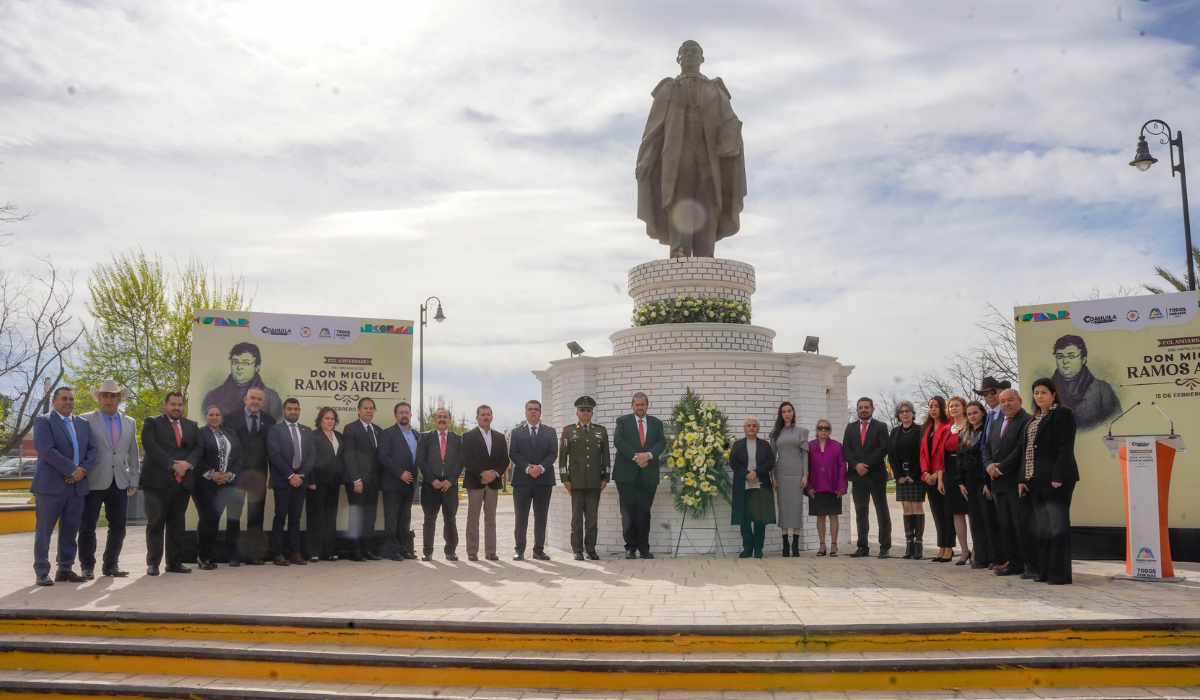 Conmemoran el natalicio de Miguel Ramos Arizpe